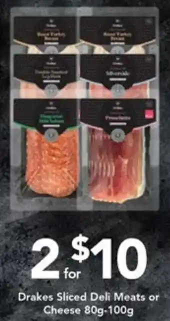 Drakes Drakes Sliced Deli Meats or Cheese 80g-100g offer