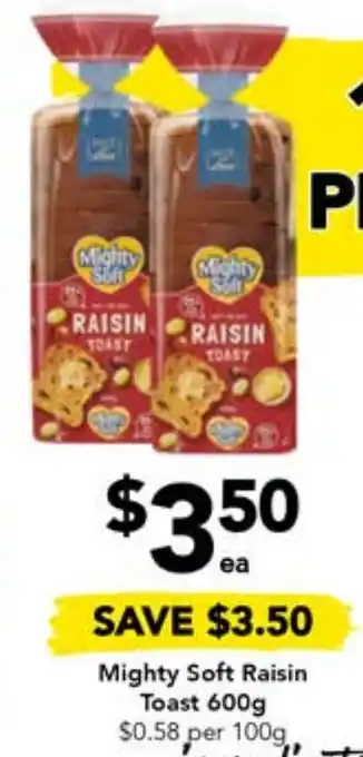 Drakes Mighty Soft Raisin Toast 600g offer