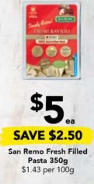 Drakes San Remo Fresh Filled Pasta 350g offer