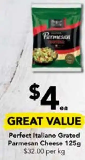 Drakes Perfect Italiano Grated Parmesan Cheese 125g offer