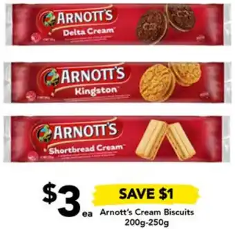 Drakes Arnott's Cream Biscuits 200g-250g offer