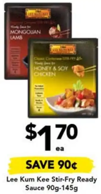 Drakes Lee Kum Kee Stir-Fry Ready Sauce 90g-145g offer