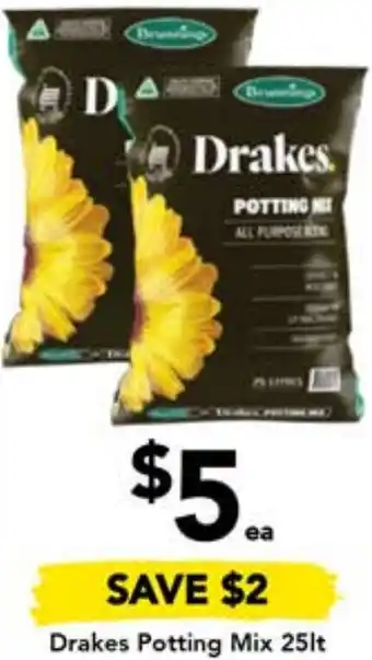 Drakes Drakes Potting Mix 25lt offer