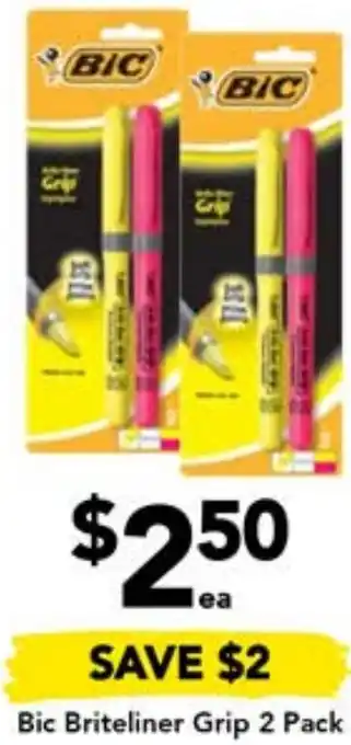 Bic Briteliner Grip 2 Pack