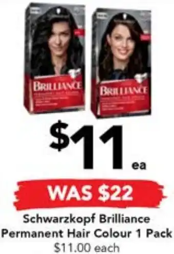 Drakes Schwarzkopf Brilliance Permanent Hair Colour 1 Pack offer