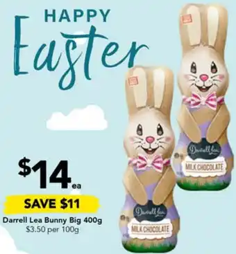 Drakes Darrell Lea Bunny Big 400g offer
