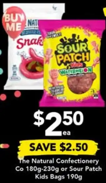 Drakes The Natural Confectionery Co 180g-230g or Sour Patch Kids Bags 190g offer