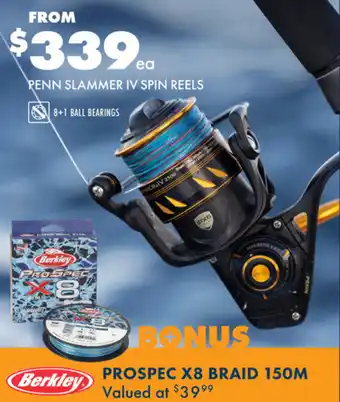 BCF PENN SLAMMER IV SPIN REELS offer