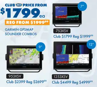 BCF GARMIN GPSMAP SOUNDER COMBOS offer