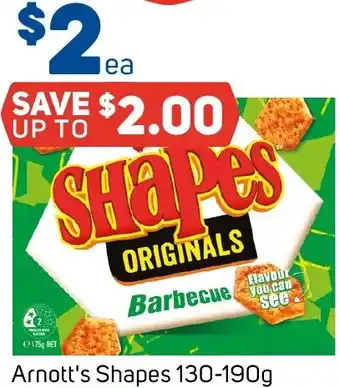 Foodland Arnott's Shapes 130-190g offer