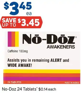 Foodland No-Doz 24 Tablets offer