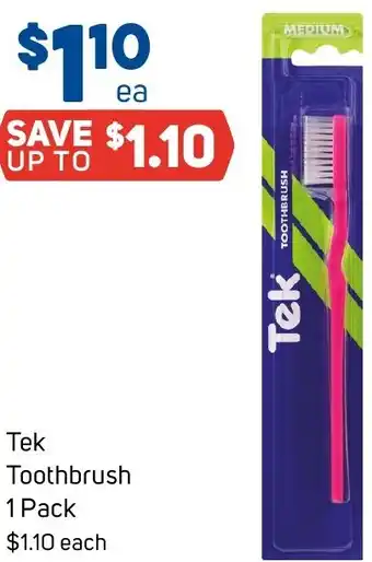 Foodland Tek Toothbrush 1 Pack offer