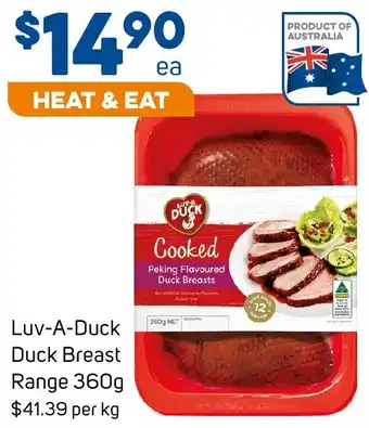 Foodland Luv-A-Duck Duck Breast Range 360g offer