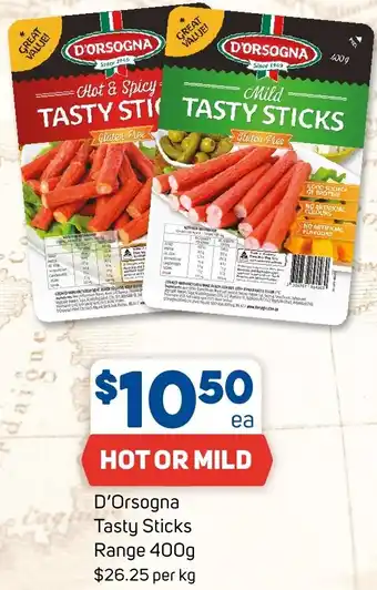 Foodland D'Orsogna Tasty Sticks Range 400g offer