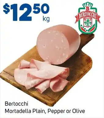 Foodland Bertocchi Mortadella Plain, Pepper or Olive per kg offer