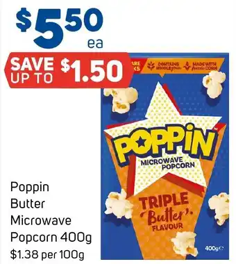 Foodland Poppin Butter Microwave Popcorn 400g offer