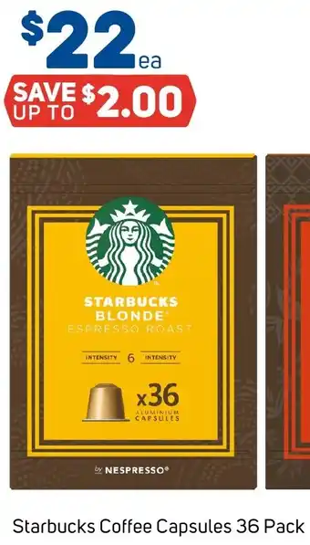 Foodland Starbucks Coffee Capsules 36 Pack blonde offer