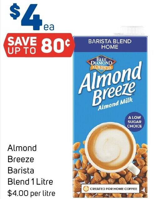 Almond Breeze Barista Blend 1 Litre offer at Foodland