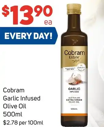 Foodland Cobram Garlic Infused Olive Oil 500ml offer
