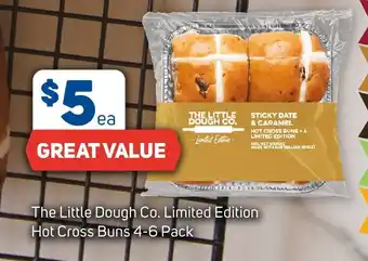 Foodland The Little Dough Co. Limited Edition Hot Cross Buns 4-6 Pack offer
