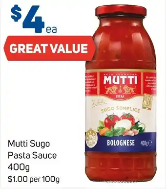 Foodland Mutti Sugo Pasta Sauce 400g offer