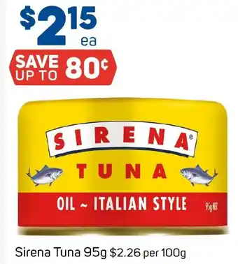Foodland Sirena Tuna 95g offer