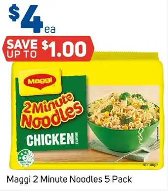 Foodland Maggi 2 Minute Noodles 5 Pack offer