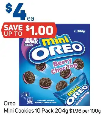 Foodland Oreo Mini Cookies 10 Pack 204g offer