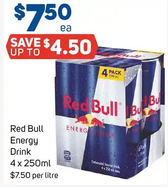 Foodland Red Bull Energy Drink 4 x 250ml offer