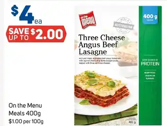 Foodland On the Menu Meals 400g offer