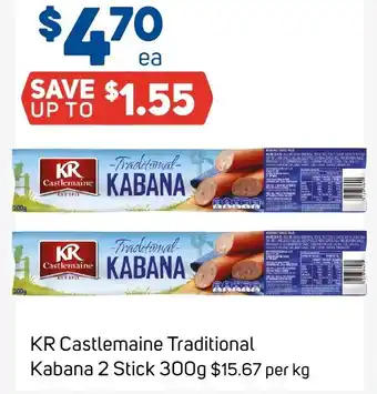 Foodland KR Castlemaine Traditional Kabana 2 Stick 300g offer