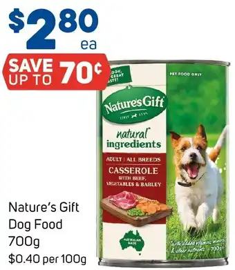 Foodland Nature's Gift Dog Food 700g offer