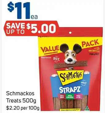 Foodland Schmackos Treats 500g offer