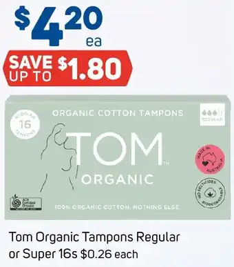 Foodland Tom Organic Tampons Regular offer