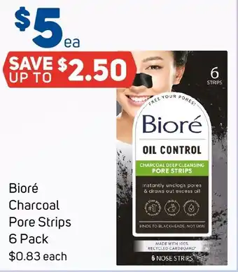 Foodland Bioré Charcoal Pore Strips 6 Pack offer
