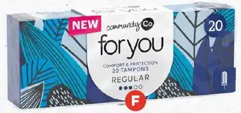 Foodland Community Co For U Regular Tampons 20 Pack offer