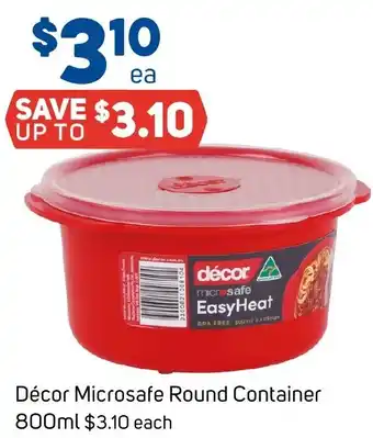Foodland Décor Microsafe Round Container 800ml offer
