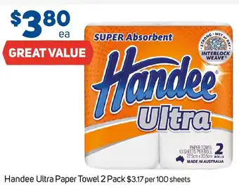 Foodland Handee Ultra Paper Towel 2 Pack offer