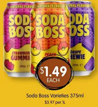 Spudshed Soda Boss Varieties 375ml offer