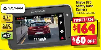 JB Hi-Fi MiVue 870 Safety Dash Camera offer