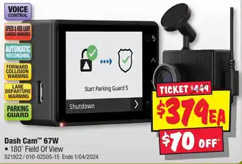 JB Hi-Fi Dash Cam 67W offer