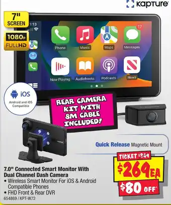 JB Hi-Fi 7.0" Connected Smart Monitor With Dual Channel Dash Camera offer