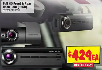 JB Hi-Fi Full HD Front & Rear Dash Cam (32GB) offer