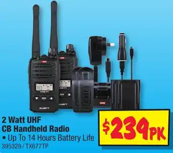JB Hi-Fi 2 Watt UHF CB Handheld Radio offer