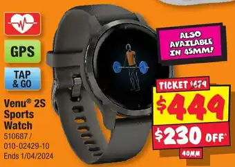 JB Hi-Fi Venu 2S Sports Watch offer