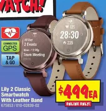 JB Hi-Fi Lily 2 Classic Smartwatch With Leather Band offer