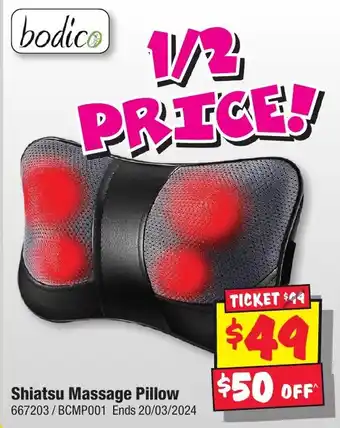 JB Hi-Fi Shiatsu Massage Pillow offer