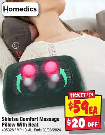 Shiatsu Comfort Massage Pillow With Heat