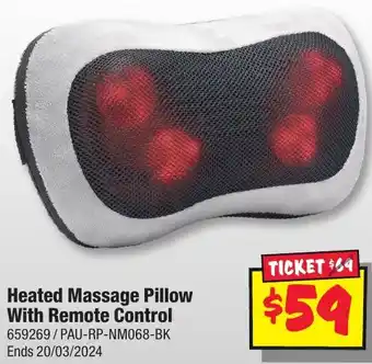 JB Hi-Fi Heated Massage Pillow With Remote Control offer