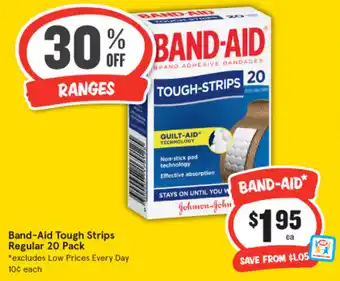 IGA Band-Aid Tough Strips Regular 20's offer